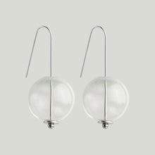 Load image into Gallery viewer, Small globe glass earrings blue gum
