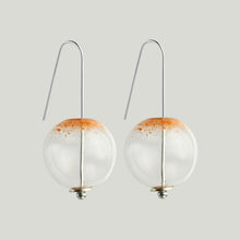 Load image into Gallery viewer, Small globe glass earrings burnt copper
