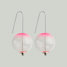 Load image into Gallery viewer, Small globe glass earrings hot pink

