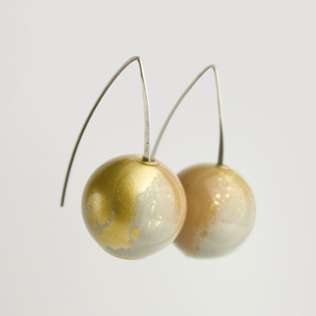 Cosmos glass earrings - Paperbark